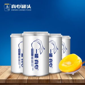 真心 黄桃罐头 425g*4罐 马口铁罐包装
