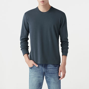 lativ 诚衣 44129 男士秋冬休闲纯色衫