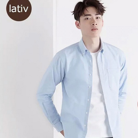 lativ 诚衣 50771 男士牛津纺衬衣