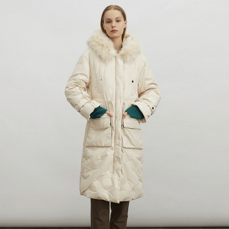 双11预售：Lily 119440D1540N 刺绣收腰羽绒服