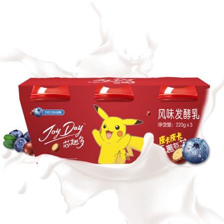京东PLUS会员：伊利 JoyDay芯趣多 巧克力豆&蓝莓 220g*3 低温酸奶酸牛奶 *7件