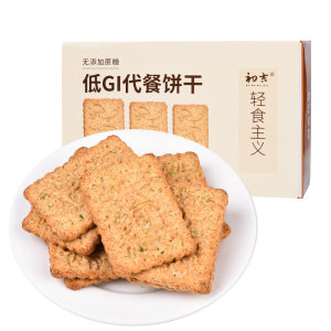 初吉 低GI全麦饼干 代餐减肥 1180g 抗饿5小时 19.9元包邮
