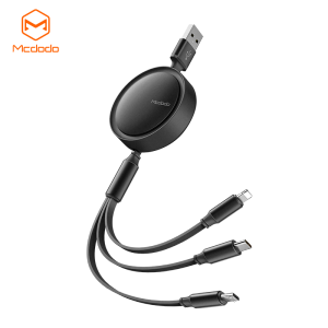 麦多多 三合一数据线 1.2米 便携伸缩收纳 3A快充