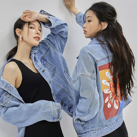 双11预售：韩都衣舍 IG8580 女款百搭牛仔外套