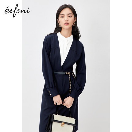 双11预售：伊芙丽 1B1190331-1 假两件连衣裙