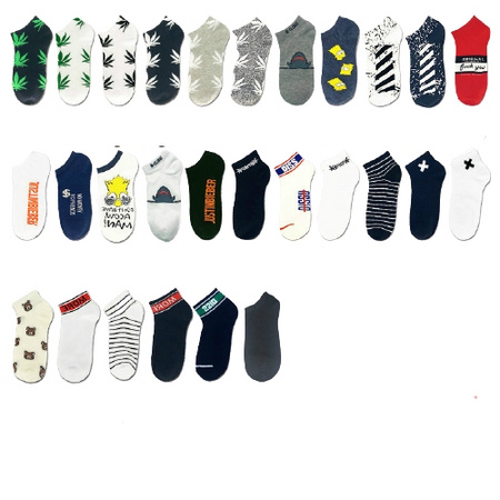 朗润禾 200090 男士中筒长袜 5双 随机发