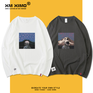 希陌 nasa 联名宇航员ins潮牌长袖t恤