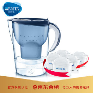 BRITA 碧然德 Marella 金典系列 3.5L 滤水壶 京东联名款 1壶6芯 蓝色+凑单品
