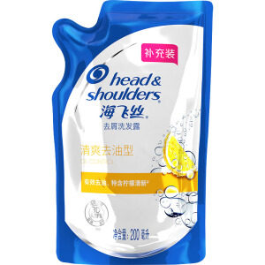 海飞丝柠檬去油洗发水补充装200ml