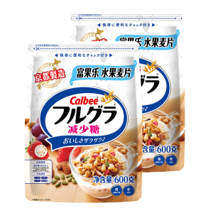 日本进口 卡乐比 糖质25%OFF 水果麦片 600g*2袋 92元双11预售到手价