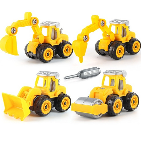 XINHANGTOYS 鑫行玩具 拆装工程车 4只装