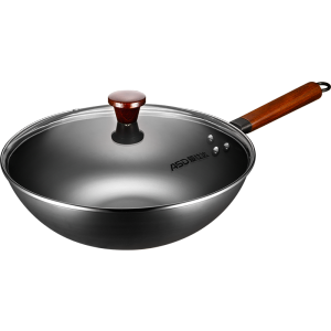 爱仕达 家用无涂层精铁炒锅 30cm燃气灶专用