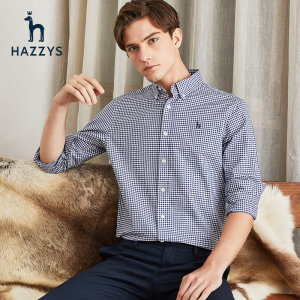 LG时装旗下中高端品牌 Hazzys 哈吉斯 男士格子长袖衬衫 524元双11预售到手价