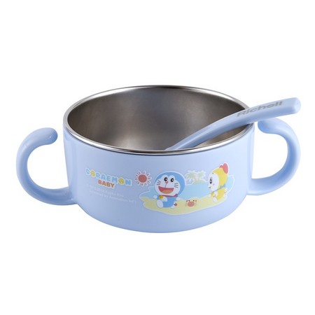 Richell 利其尔 哆啦A梦 儿童不锈钢碗 620ml