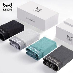 猫人 40支精梳纯棉 抗菌内裤 4条