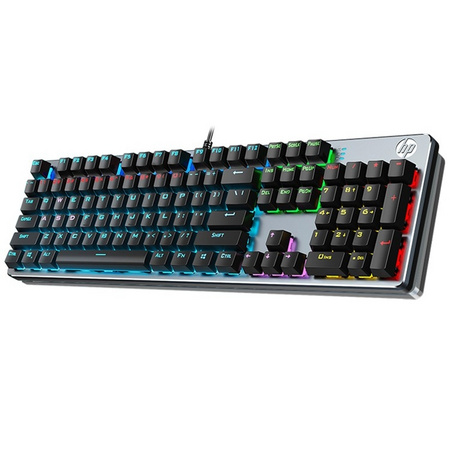 聚划算百亿补贴：HP 惠普 GK400F 机械键盘 黑色混光青轴