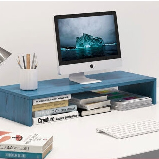 零梦 蓝松木色 创意简约桌上置物架