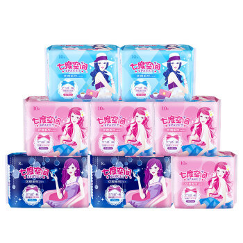 SPACE7 七度空间 优雅系列卫生巾 丝柔日夜用组合 76片 *4件