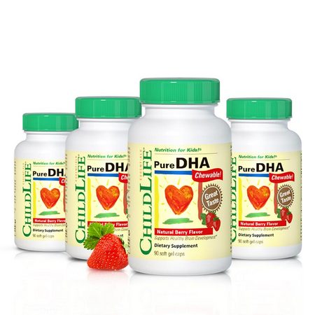 双11预售：CHILDLIFE 童年时光 宝宝鱼油小金豆dha胶囊 90粒*4瓶
