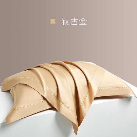伊诗曼 60支全棉纯色枕套纯棉一对装 48*74cm