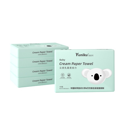 Yuniku 优尼可 婴儿丝柔乳霜柔纸巾 40抽*5包
