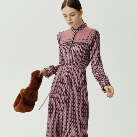 双11预售：LILY 120409C7909116 玩具熊印花连衣裙