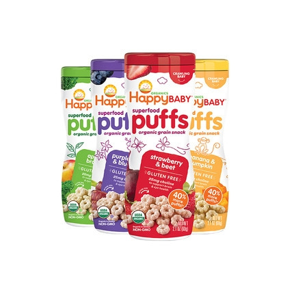 双11预售：禧贝 有机泡芙4口味（草莓，紫胡萝卜，香蕉，苹果）