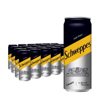 Schweppes 怡泉 调酒汽水无糖零卡 苏打水 330ml*24罐 *3件