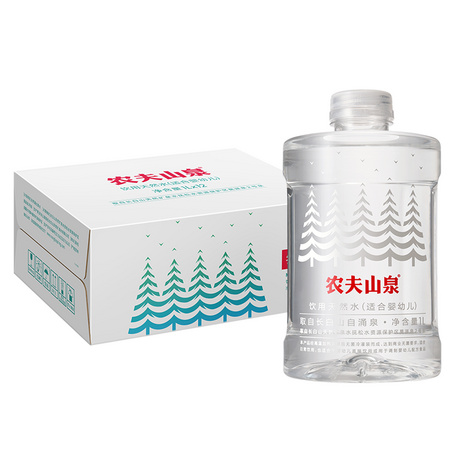 88VIP：农夫山泉 饮用天然水（适合婴幼儿） 1L*12瓶/箱