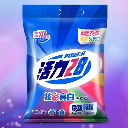 京东PLUS会员：活力28 炫彩亮白洗衣粉 2.16kg
