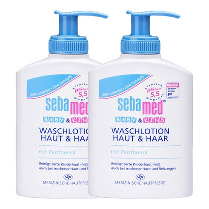 88VIP：sebamed 施巴 婴儿洗发水沐浴露二合一 200ml*2个 *2件