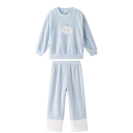 双11预售：Annil 安奈儿 儿童法兰绒睡衣两件套装