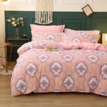 牛奶绒6D雕花保暖四件套 秋冬双面加绒防静电 