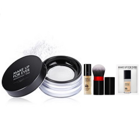 双11预售： MAKE UP FOR EVER 玫珂菲 清晰无痕蜜粉 8.5g +赠HD粉底液Y218 5ml+1ml+散粉刷