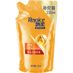 Rejoice 飘柔 焗油丝质柔滑洗发露 补充装 230ml+黑人小细洁牙刷2支
