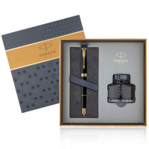 PARKER 派克 新款卓尔礼盒系列 磨砂黑金夹钢笔 墨水礼盒