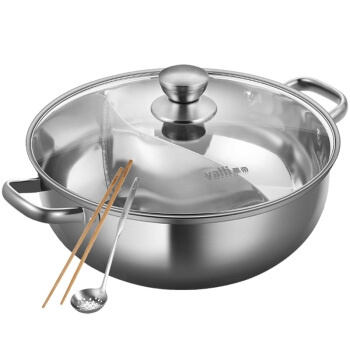 华帝 304不锈钢鸳鸯火锅 30cm *2件 +凑单品