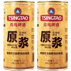 青岛啤酒 7天鲜活小麦原浆啤酒 1L