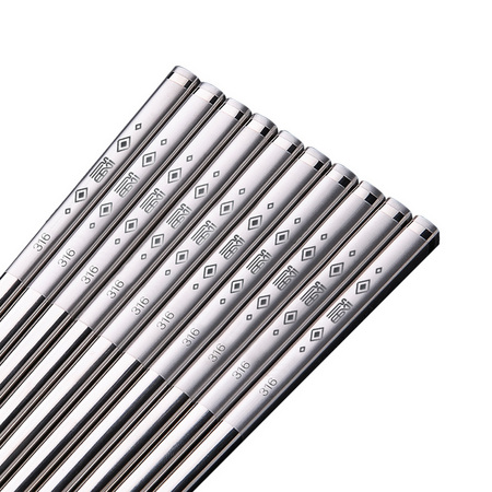 双枪 316不锈钢筷子 10双装 56.8元（需用券