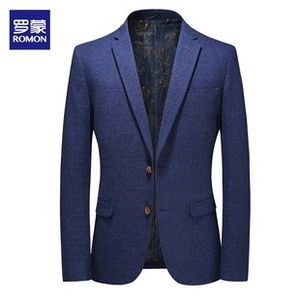西服出口量国内第一 罗蒙 男士修身英伦风 商务正装西服