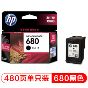 HP 惠普 F6V27AA 680黑色墨盒