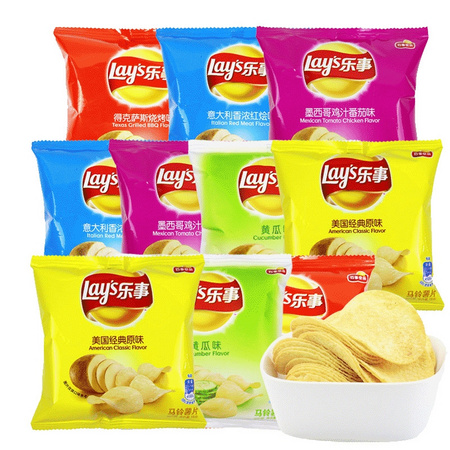 聚划算百亿补贴：Lay's 乐事 混合口味薯片 12g*8袋
