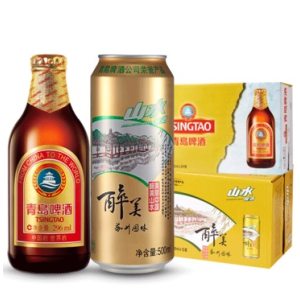 青岛啤酒 高端小棕金 24瓶+青岛山水 12听 119.9元包邮