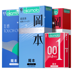 冈本 肤感超润滑+至感超润滑 避孕套组合 24只