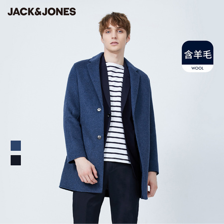 JackJone s杰克琼斯 219314561AA 男士绵羊毛大衣