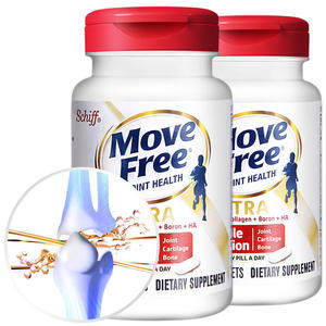 美国进口 Schiff MoveFree Ultra骨胶原维骨力 白瓶 超浓缩 30粒*2瓶