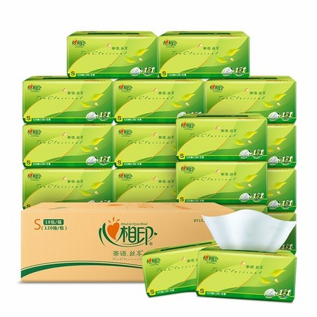 88VIP：心相印 茶语丝享系列 抽纸 3层*120抽*27包（132*190mm） *3件