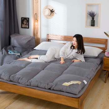 克努帛 纯色加厚磨毛羽丝绒床垫 90*200cm