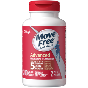 美国产 维骨力MoveFree 红盒软骨素 200粒*2瓶 关节疼首选