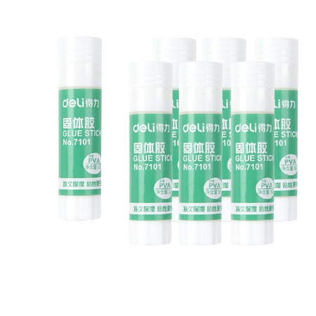 deli 得力 7101 固体胶棒 9g 6支装